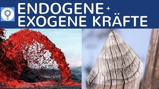 Endogene und exogene Kräfte  Prozesse  Unterschied amp Definition einfach erklärt  Geografie [upl. by Eornom]