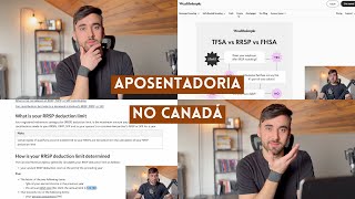 TFSA vs RRSP  Contas de Aposentadoria no Canadá [upl. by Aidil]