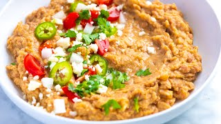 Perfect Homemade Refried Beans Recipe [upl. by Euqinimod332]