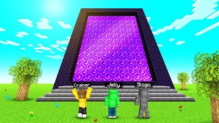 We Built A GIANT NETHER PORTAL On Squid Island Minecraft Survival [upl. by Finnie874]