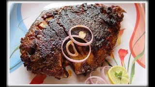 Masala Halva Fry l RasaSswad Special Recipe l मसाला हालवा फ्राय Black Pomfret Fry [upl. by Akeber]