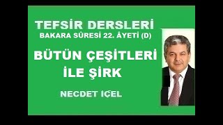 TEFSİR DERSLERİ BAKARA SÛRESİ 22 ÂYETİ D BÜTÜN ÇEŞİTLERİ İLE ŞİRK’’ [upl. by Ahtis]