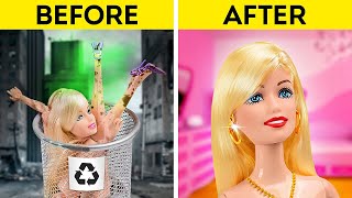 Barbie Transformation 😍🤩 Barbie Doll Makeover Hacks And Crafts 🌈 [upl. by Yrem135]