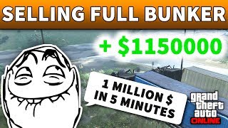 GTA 5 Selling Full Bunker  HOW TO SELL YOUR BUNKER IN GTA 5 ONLINE Full Stock Selling [upl. by Sprage]