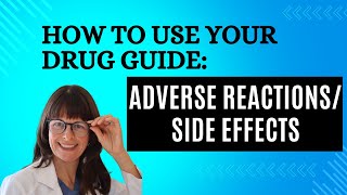 How to use your Drug Handbook Adverse Reactions pharmacology [upl. by Medarda]