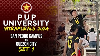 PUP University Intramurals • San Pedro Campus vs Quezon City • Set 1 [upl. by Adniral]