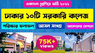 ঢাকার সেরা ১০টি সরকারী কলেজ।Top 10 Govt College in Dhaka  HSC Admission 2022। Top College In Dhaka [upl. by Pretrice]