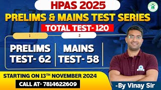 HPAS 2025  Prelims and Mains Test Series  Starting from 13th Nov 2024  CivilsTap Himachal [upl. by Haneekas]