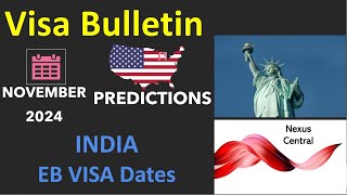 November 2024EB Visa Bulletin for INDIAPREDICTIONS uscis eb1 eb2 eb3visa ebniw [upl. by Afatsum]