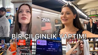 TEK BAŞIMA AMERİKAYA GİDİYORUM  NEW YORKDA İLK GÜN BU KIZ BEN MİYİM MELYLOG [upl. by Rodriguez]