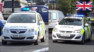 Police car responding retro style lights rotating and siren sounding [upl. by Saref]