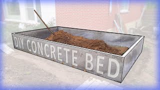 DIY Concrete bed 1 Week build in 11 minutes [upl. by Ailisec91]