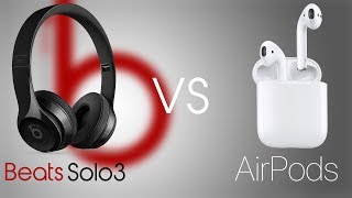 AirPods VS Beats Solo3 Comparison [upl. by Dugas258]