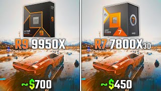 RYZEN 9 9950X vs RYZEN 7 7800X3D  Test in 6 Games [upl. by Oterol]