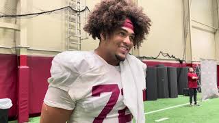 Alabama OL Parker Brailsford Interview  Oklahoma Game Week [upl. by Enuj]