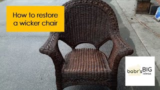 wicker chair restoration [upl. by Rivi]