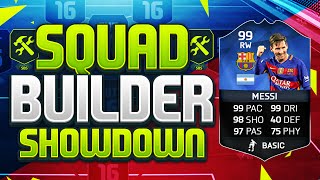 FIFA 16 SQUAD BUILDER SHOWDOWN TEAM OF THE YEAR MESSI 99 Rated TOTY Messi Squad Duel [upl. by Risan]