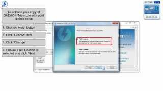 DAEMON Tools Lite paid license activation howto [upl. by Lidstone]