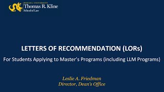 Letters of Recommendation Graduate Studies [upl. by Kerrie]