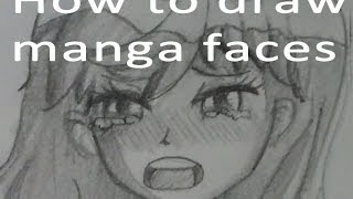 How to draw a manga face and head with pencil [upl. by Aciretnahs312]