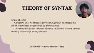 quotTheories of Semantics Syntax and Pragmatics in Linguisticsquot [upl. by Yirinec]