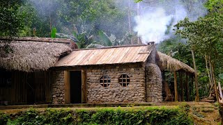 180 Days Build a stone house CABIN  TIMELAPSE [upl. by Aniale]