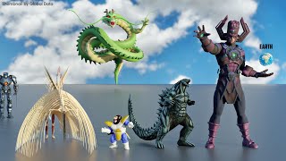 Fictional Universe Size Comparison 3D  3d Animation Comparison [upl. by Laks]