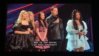 Sorelle amp Tiana Goss RESULTS  The Voice Knockouts Part 2 42423 [upl. by Anurag]