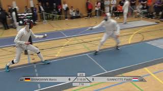 european qualification paris 2024 Mens Epee T16 Brinkmann GER vs Giannotte LUX [upl. by Siurad]