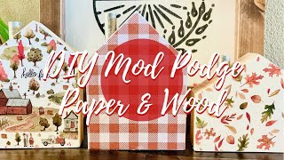 DIY Mod Podge Paper Onto Wood [upl. by Dagney430]