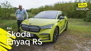 Škoda Enyaq RS ElektroSUV in MambaGrün Vorsicht bissig [upl. by Niltyak]