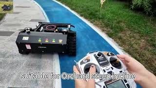 wireless radio control cutting grass machine  chinese best lawn weed remote control [upl. by Ohara]