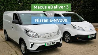 Comparing the Maxus eDeliver 3 and the Nissan ENV200 electric vans [upl. by Ayahsey747]