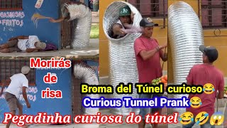 el Tunel divertido 🤣😂😱 pegadinha curioso do túnel  curious tunnel prank [upl. by Sibell]