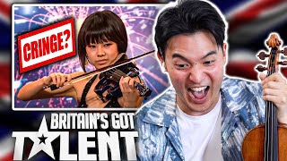 CRINGE or COOL Pro Violinist Reacts to Britain’s Got Talent 🇬🇧 [upl. by Tisman703]