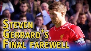 Steven Gerrard walks onto Anfield pitch for final time to an amazing response from fans [upl. by Piegari]