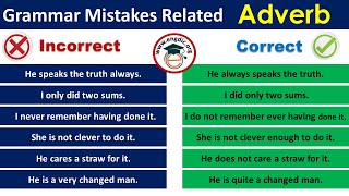 Correct use of adverb Grammatical correction of sentences [upl. by Erret]