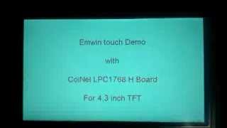 emwin Round Button demo on CoiNel LPC1768 H 43quot TFT [upl. by Dewie]