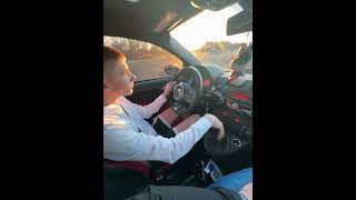 13 Year Old Practices Stick Shift on 2012 Fiat 500 Abarth [upl. by Giacopo]