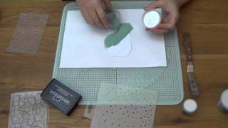 WOW Embossing Powder Technique Embossing with Stencils [upl. by Prent]