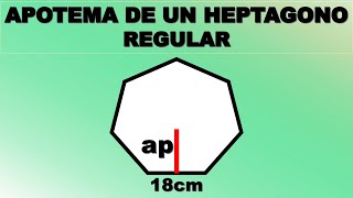 COMO HALLAR EL APOTEMA DE UN HEPTAGONO [upl. by Anilas]