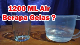 1200 ML Air Berapa Gelas  Takaran 1200 Mili Liter Air Dengan Gelas Belimbing [upl. by Aivull]