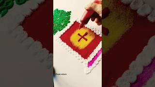 Tulsi Vivah Rangoli  Satisfying Rangoli  Easy Rangoli Tips and TricksASMR rangoli art shorts [upl. by Abil908]