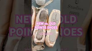 NEW vs OLD POINTE SHOES ballerinaballetnewshoespointeshoesdancerolddifferenceexplained [upl. by Lener]