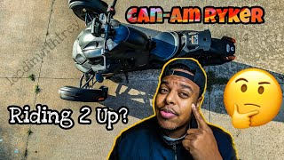 Can You Ride 2 Up On Canam Ryker  Ryker Review [upl. by Ahcarb]