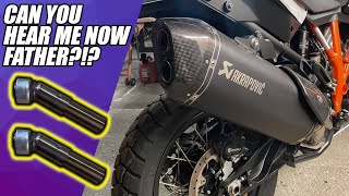 Akrapovic dB Killer Removal  BEFORE AND AFTER [upl. by Pathe]