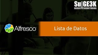 Curso de Alfresco Capitulo 24 Lista de Datos [upl. by Searle]