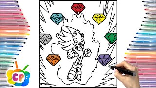 HOW TO DRAW SHADOW THE HEDGEHOG EASY  Hyper Shadow coloring book [upl. by Fernando]