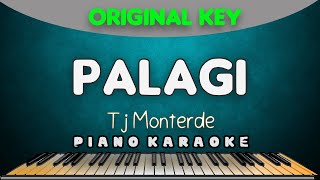 PALAGI  Tj Monterde  PIANO HQ KARAOKE VERSION [upl. by Rue414]