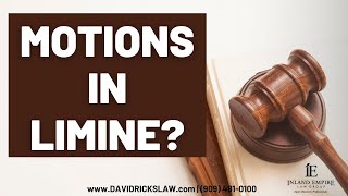 Why are Motions in Limine Used in a Personal Injury Case [upl. by Elleinod]